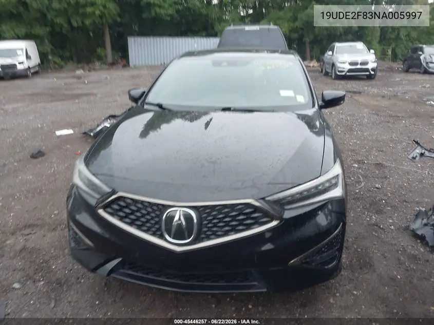 2022 Acura Ilx Premium A-Spec Packages/Technology A-Spec Packages VIN: 19UDE2F83NA005997 Lot: 45446257