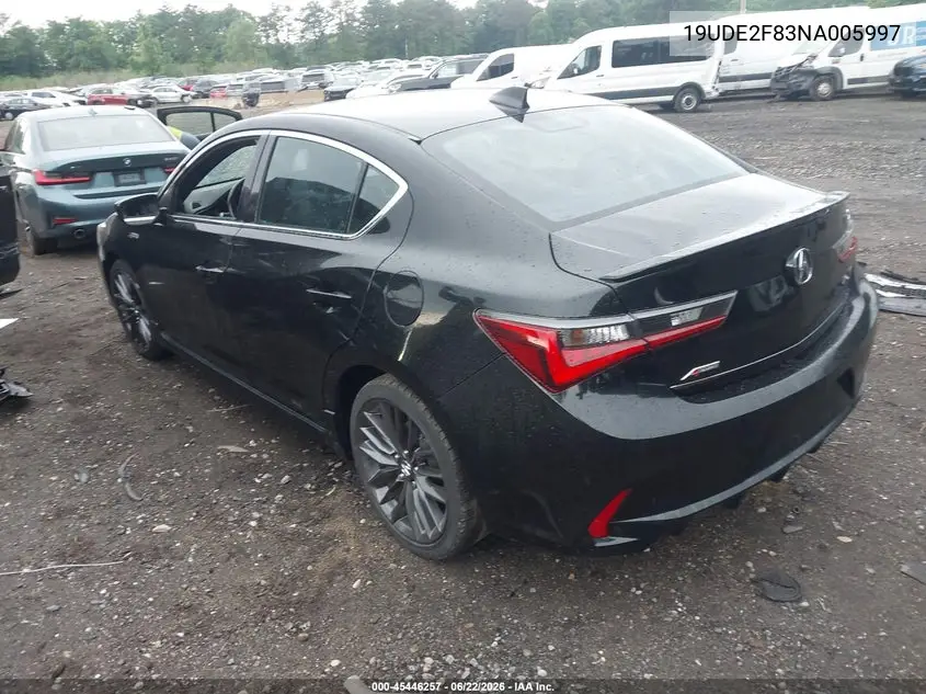 2022 Acura Ilx Premium A-Spec Packages/Technology A-Spec Packages VIN: 19UDE2F83NA005997 Lot: 45446257