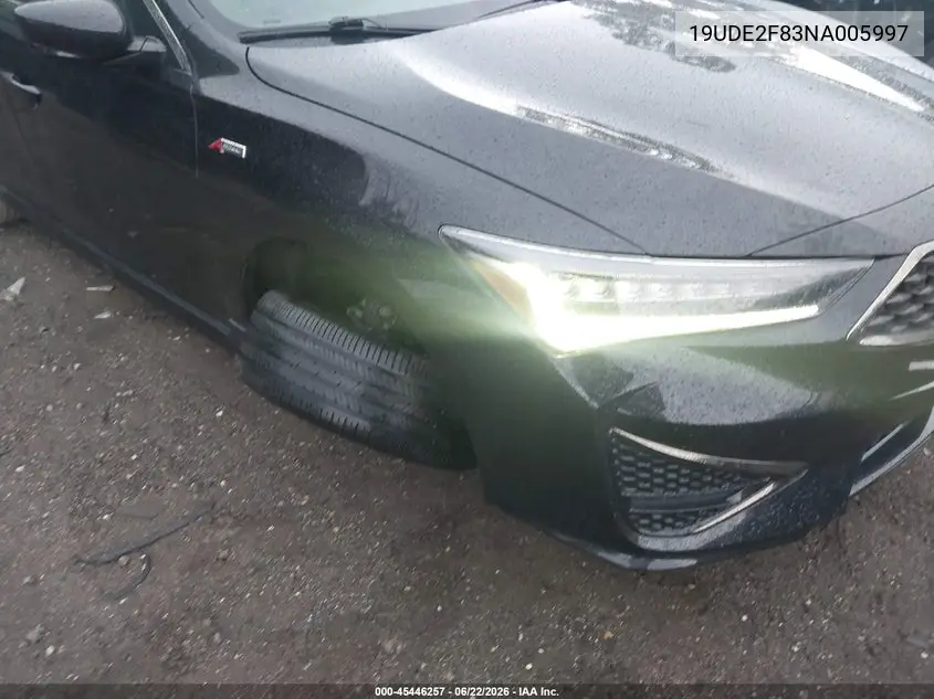 2022 Acura Ilx Premium A-Spec Packages/Technology A-Spec Packages VIN: 19UDE2F83NA005997 Lot: 45446257