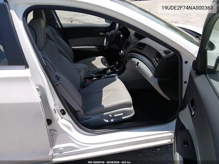 2022 Acura Ilx Premium Package VIN: 19UDE2F74NA000363 Lot: 45499146