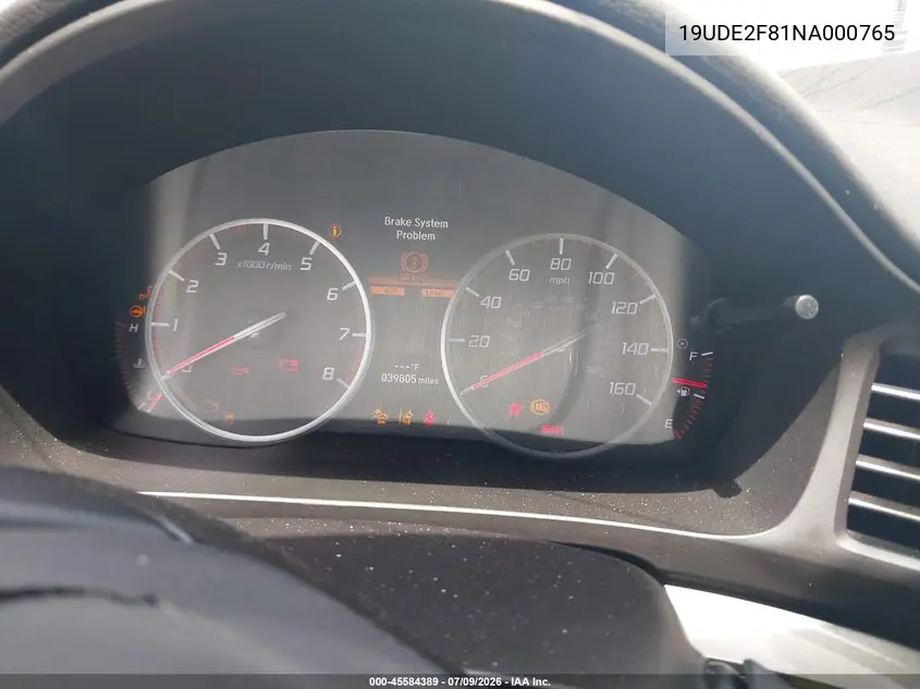 2022 Acura Ilx Premium A-Spec Packages/Technology A-Spec Packages VIN: 19UDE2F81NA000765 Lot: 45584389