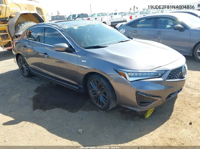 2022 Acura Ilx Premium A-Spec Packages/Technology A-Spec Packages VIN: 19UDE2F81NA004556 Lot: 45633800