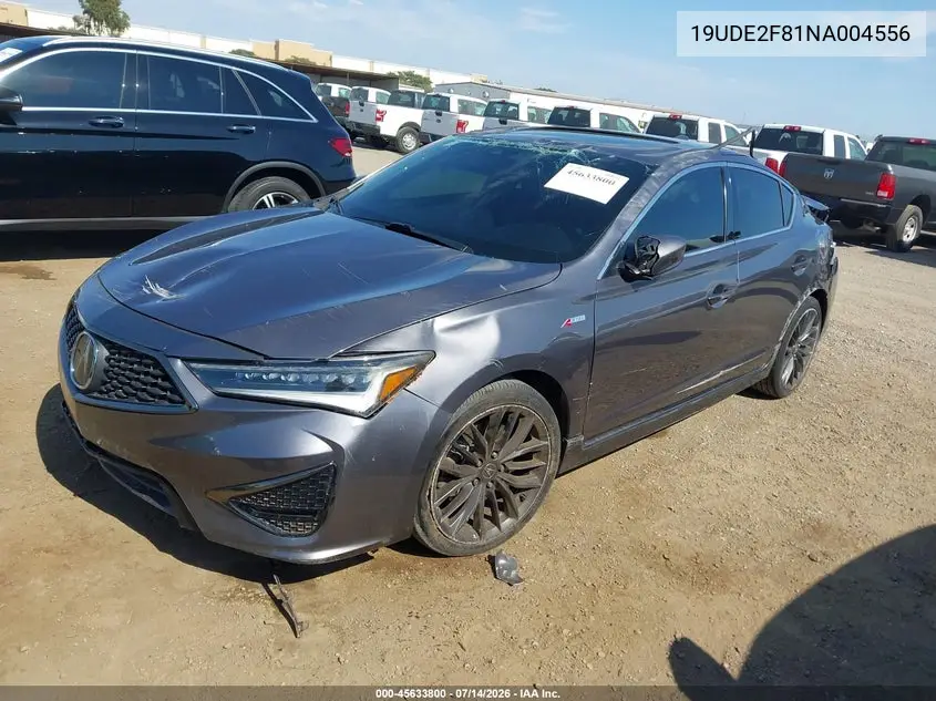 2022 Acura Ilx Premium A-Spec Packages/Technology A-Spec Packages VIN: 19UDE2F81NA004556 Lot: 45633800