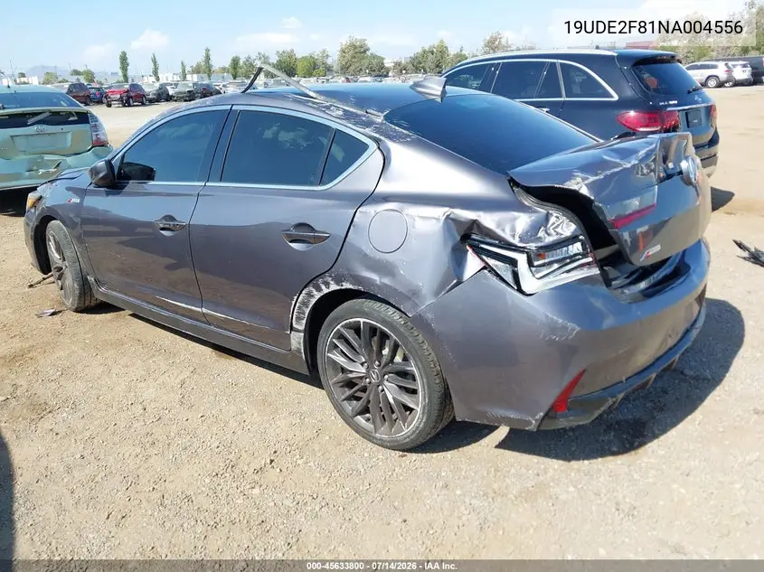 2022 Acura Ilx Premium A-Spec Packages/Technology A-Spec Packages VIN: 19UDE2F81NA004556 Lot: 45633800