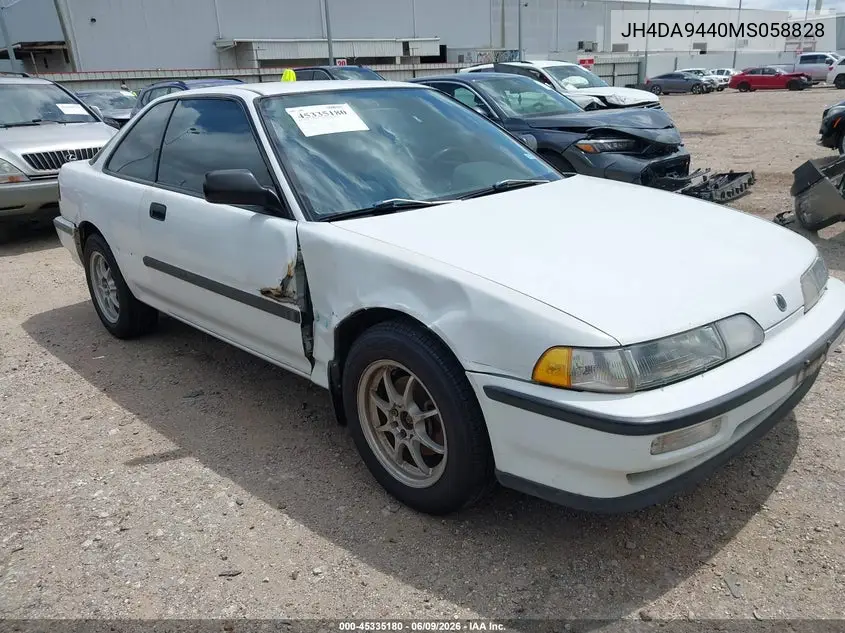 1991 Acura Integra Rs VIN: JH4DA9440MS058828 Lot: 45335180