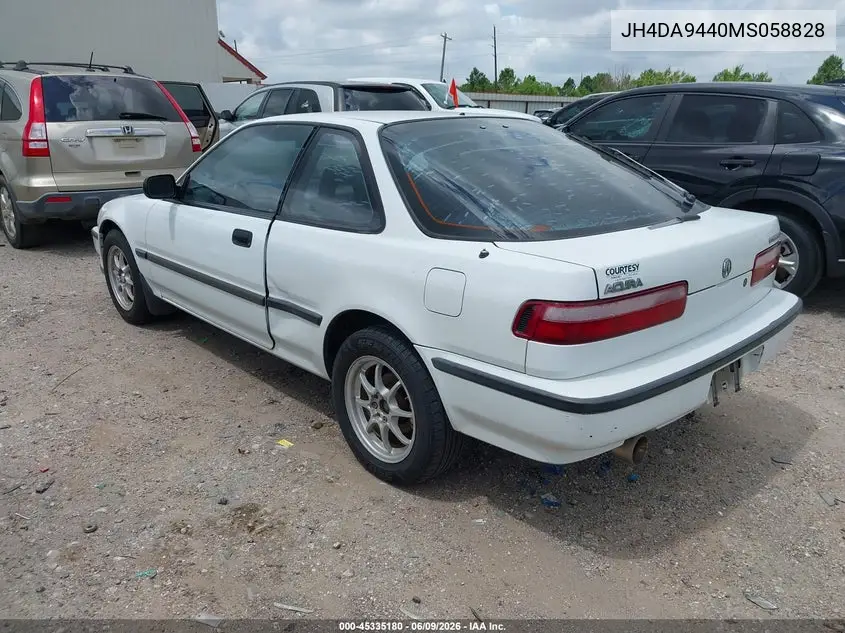1991 Acura Integra Rs VIN: JH4DA9440MS058828 Lot: 45335180