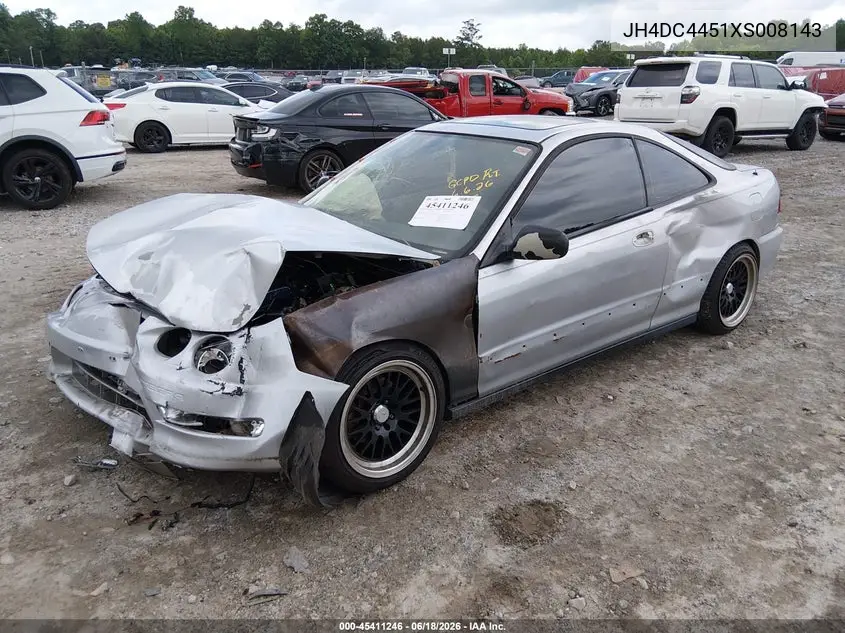 1999 Acura Integra Ls VIN: JH4DC4451XS008143 Lot: 45411246