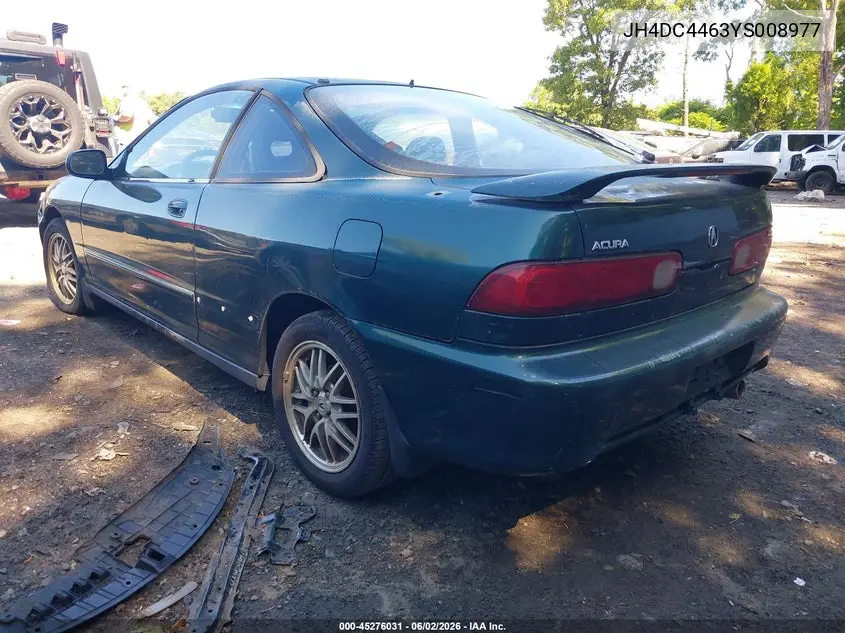 2000 Acura Integra Gs VIN: JH4DC4463YS008977 Lot: 45276031