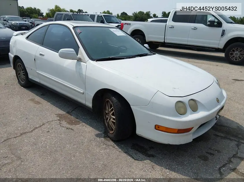 2000 Acura Integra Ls VIN: JH4DC4452YS005432 Lot: 45463296