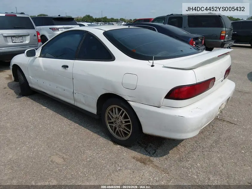 2000 Acura Integra Ls VIN: JH4DC4452YS005432 Lot: 45463296