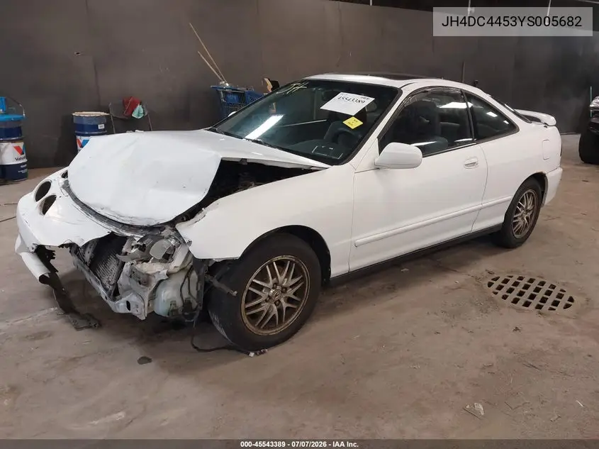 2000 Acura Integra Ls VIN: JH4DC4453YS005682 Lot: 45543389
