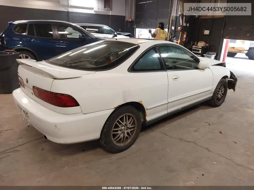 2000 Acura Integra Ls VIN: JH4DC4453YS005682 Lot: 45543389