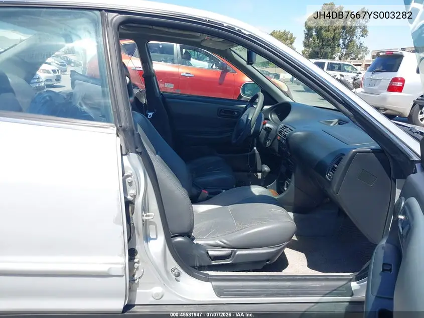 2000 Acura Integra Gs VIN: JH4DB7667YS003282 Lot: 45581947