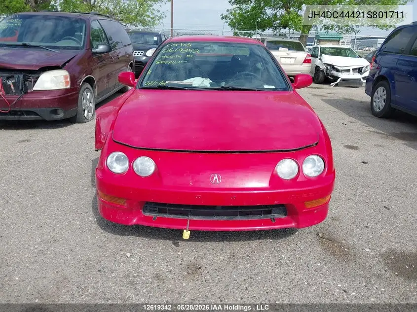 2001 Acura Integra Se VIN: JH4DC44421S801711 Lot: 12619342