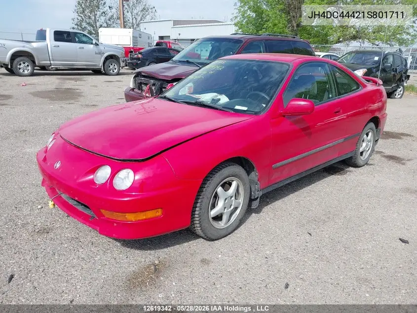 2001 Acura Integra Se VIN: JH4DC44421S801711 Lot: 12619342