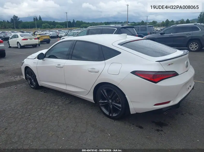 2023 Acura Integra A-Spec VIN: 19UDE4H32PA008065 Lot: 45478142