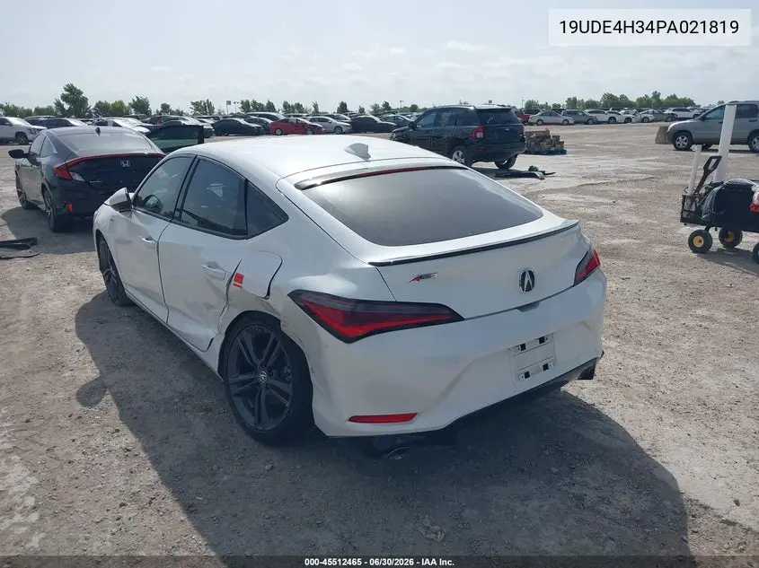 2023 Acura Integra A-Spec VIN: 19UDE4H34PA021819 Lot: 45512465