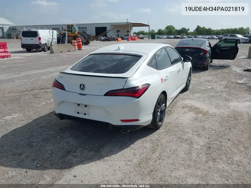 2023 Acura Integra A-Spec VIN: 19UDE4H34PA021819 Lot: 45512465