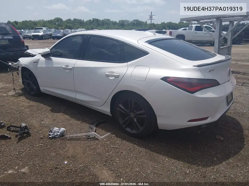 2023 Acura Integra A-Spec VIN: 19UDE4H37PA019319 Lot: 45520404