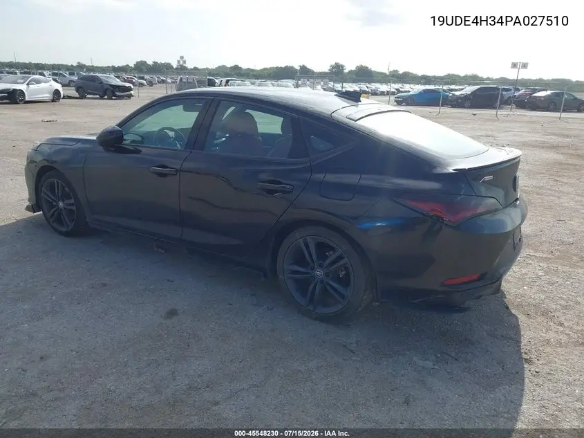 2023 Acura Integra A-Spec VIN: 19UDE4H34PA027510 Lot: 45548230