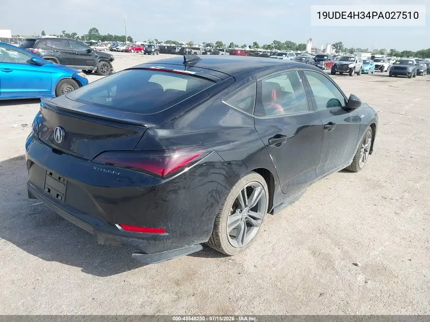 2023 Acura Integra A-Spec VIN: 19UDE4H34PA027510 Lot: 45548230