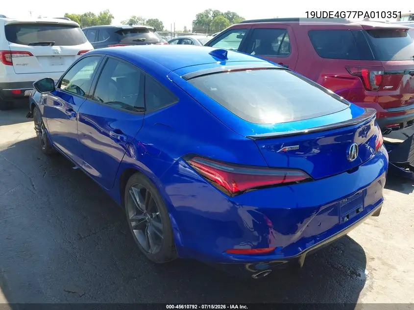 2023 Acura Integra A-Spec Technology VIN: 19UDE4G77PA010351 Lot: 45610792