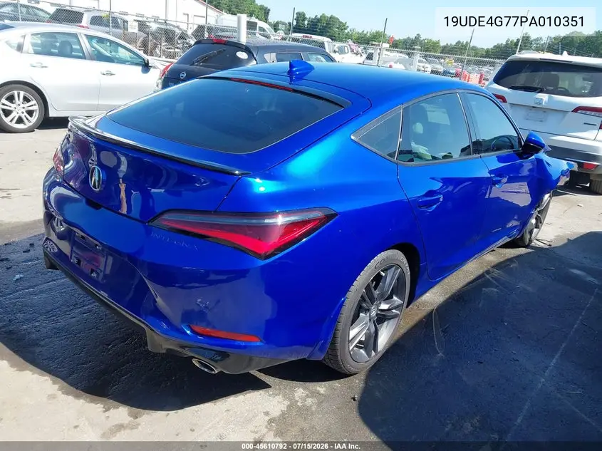 2023 Acura Integra A-Spec Technology VIN: 19UDE4G77PA010351 Lot: 45610792
