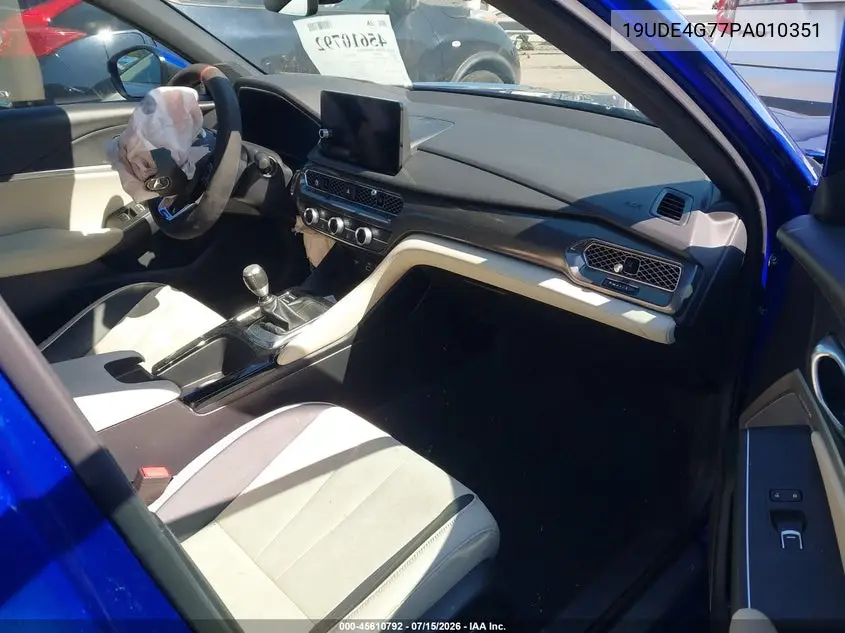 2023 Acura Integra A-Spec Technology VIN: 19UDE4G77PA010351 Lot: 45610792