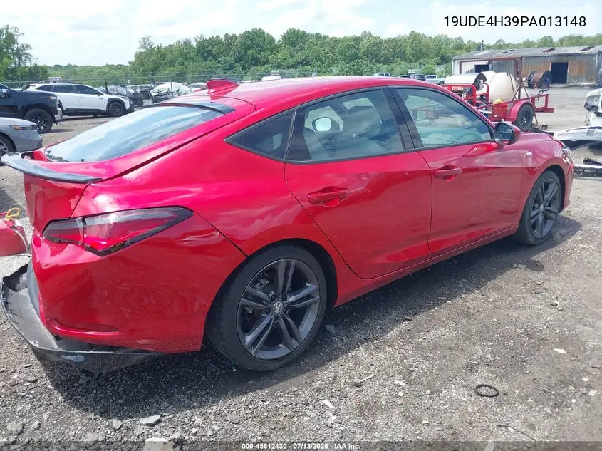 2023 Acura Integra A-Spec VIN: 19UDE4H39PA013148 Lot: 45612430