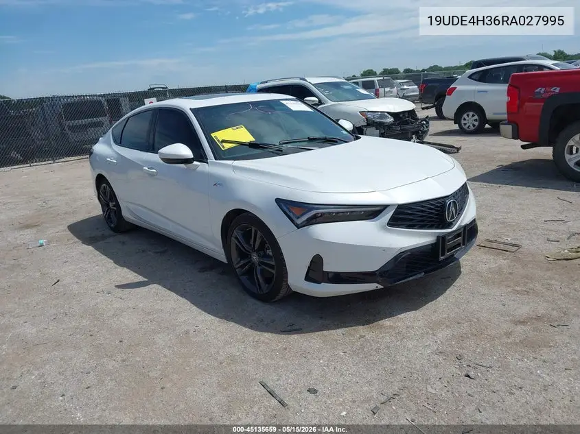 2024 Acura Integra A-Spec VIN: 19UDE4H36RA027995 Lot: 45135659