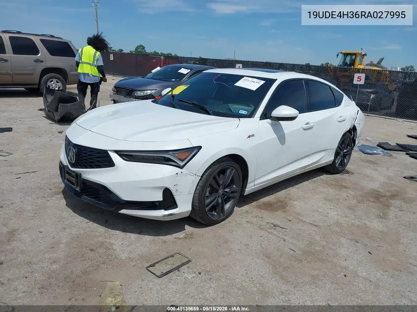 2024 Acura Integra A-Spec VIN: 19UDE4H36RA027995 Lot: 45135659