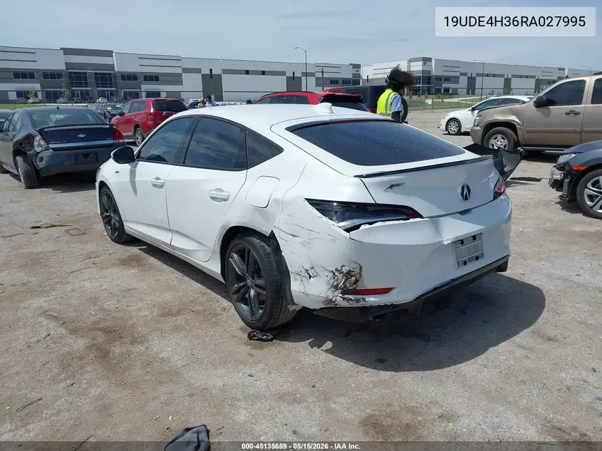 2024 Acura Integra A-Spec VIN: 19UDE4H36RA027995 Lot: 45135659