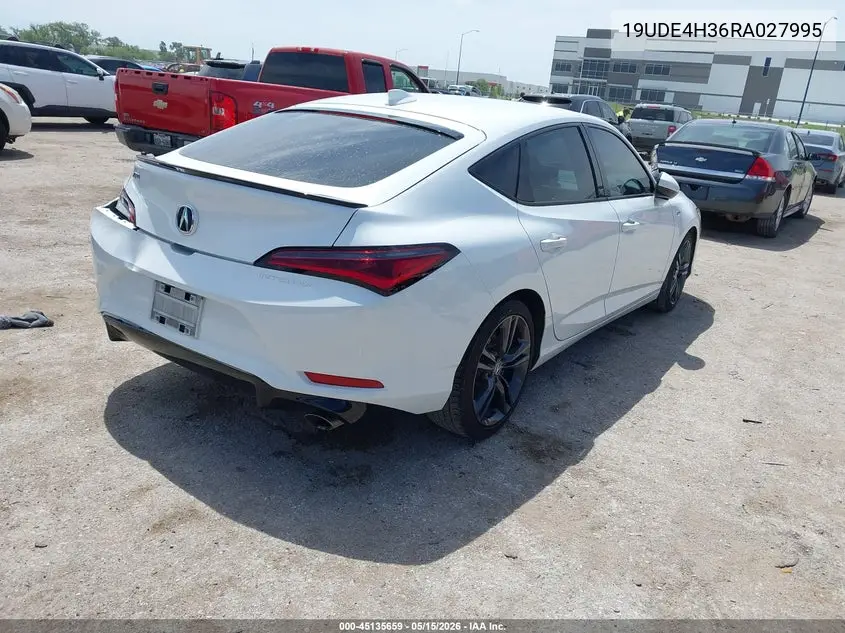2024 Acura Integra A-Spec VIN: 19UDE4H36RA027995 Lot: 45135659
