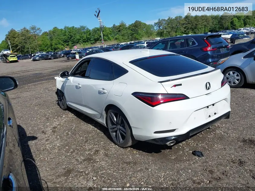 2024 Acura Integra A-Spec Technology VIN: 19UDE4H68RA012683 Lot: 45192485