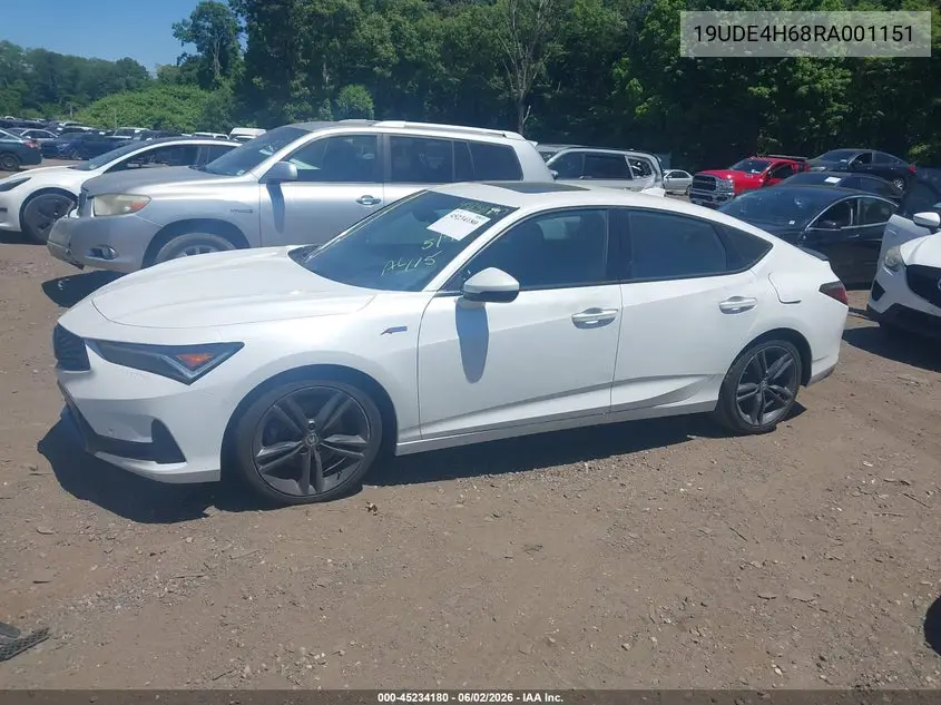 2024 Acura Integra A-Spec Technology VIN: 19UDE4H68RA001151 Lot: 45234180