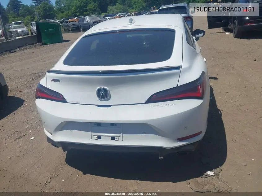 2024 Acura Integra A-Spec Technology VIN: 19UDE4H68RA001151 Lot: 45234180