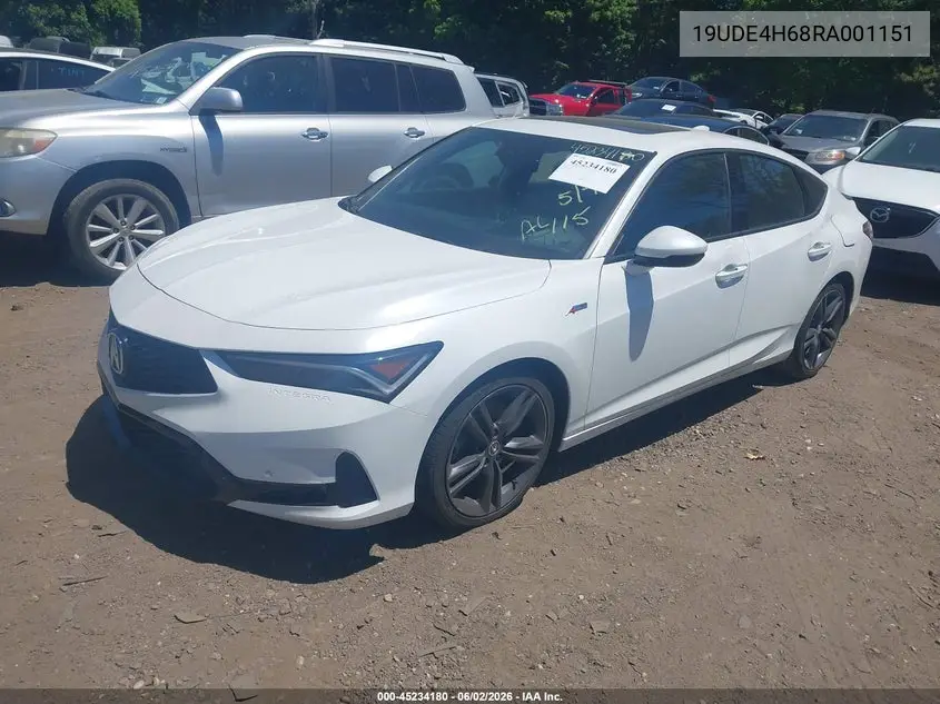 2024 Acura Integra A-Spec Technology VIN: 19UDE4H68RA001151 Lot: 45234180