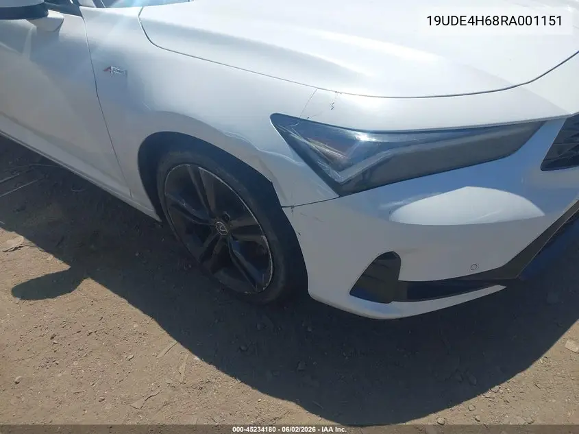 2024 Acura Integra A-Spec Technology VIN: 19UDE4H68RA001151 Lot: 45234180