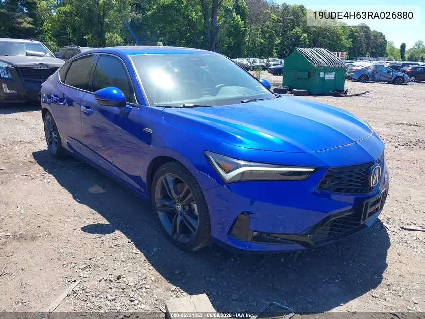 2024 Acura Integra A-Spec Technology VIN: 19UDE4H63RA026880 Lot: 45321353