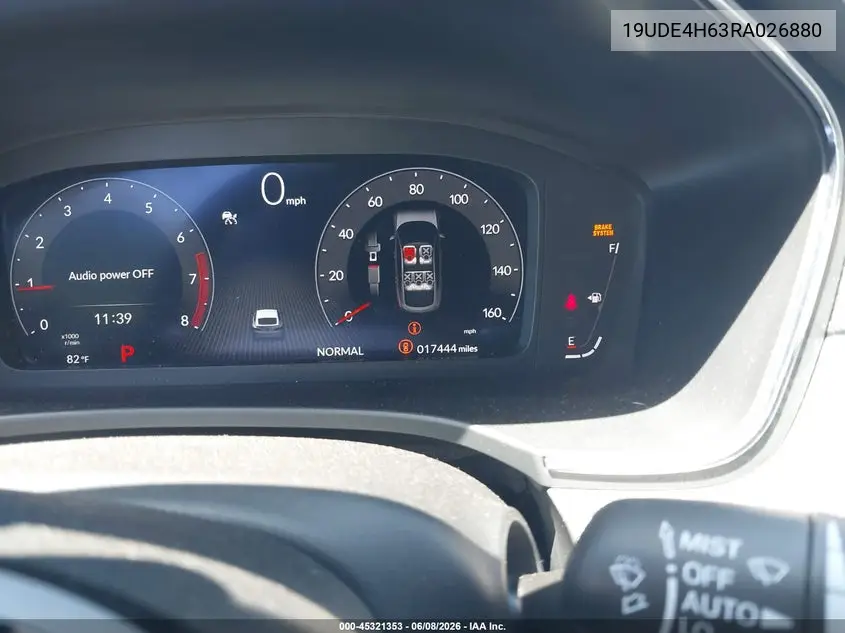 2024 Acura Integra A-Spec Technology VIN: 19UDE4H63RA026880 Lot: 45321353