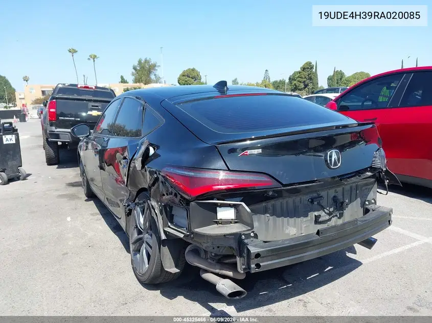 2024 Acura Integra A-Spec VIN: 19UDE4H39RA020085 Lot: 45325466