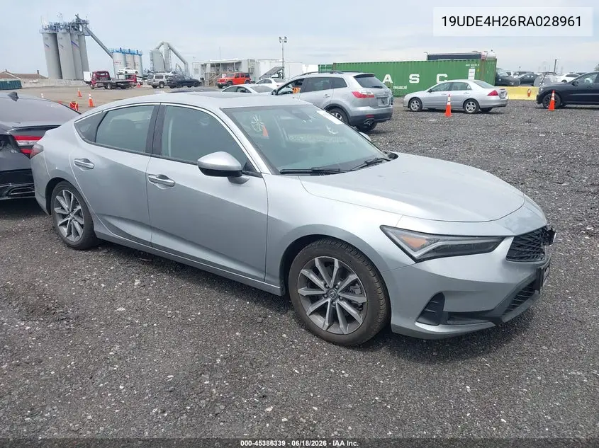 2024 Acura Integra VIN: 19UDE4H26RA028961 Lot: 45386339