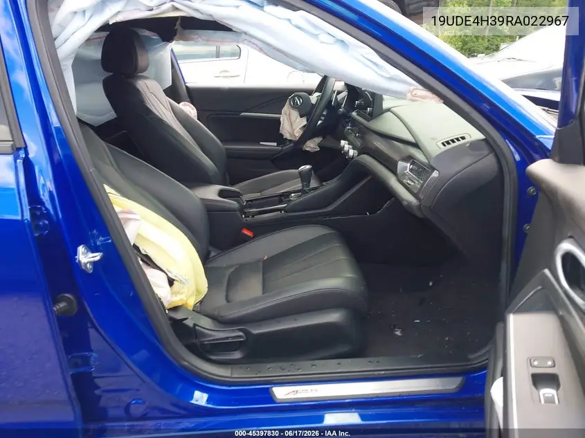 2024 Acura Integra A-Spec VIN: 19UDE4H39RA022967 Lot: 45397830