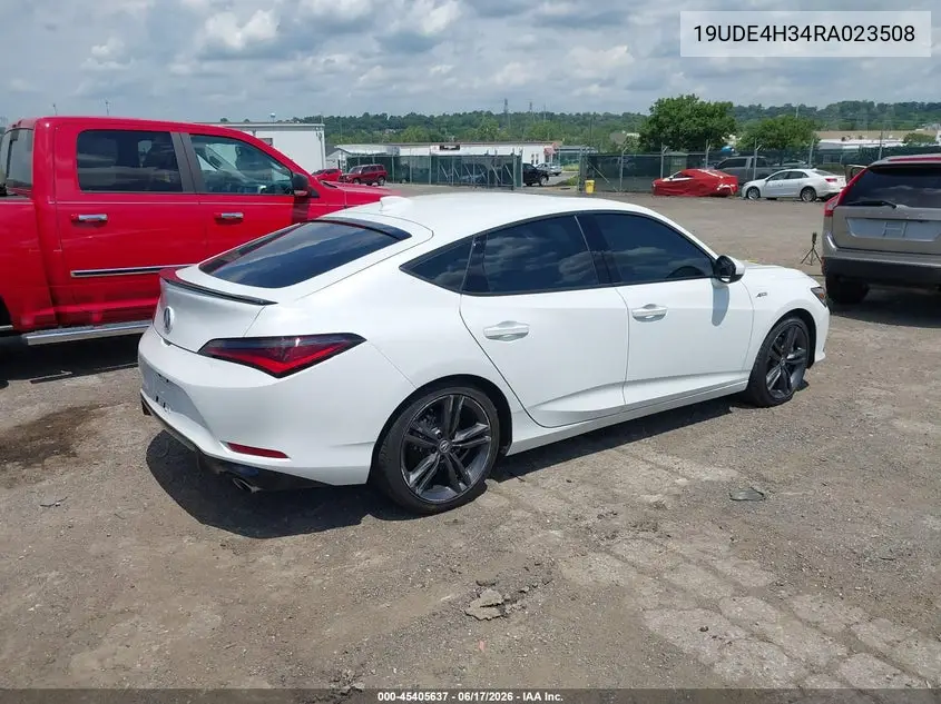 2024 Acura Integra A-Spec VIN: 19UDE4H34RA023508 Lot: 45405637