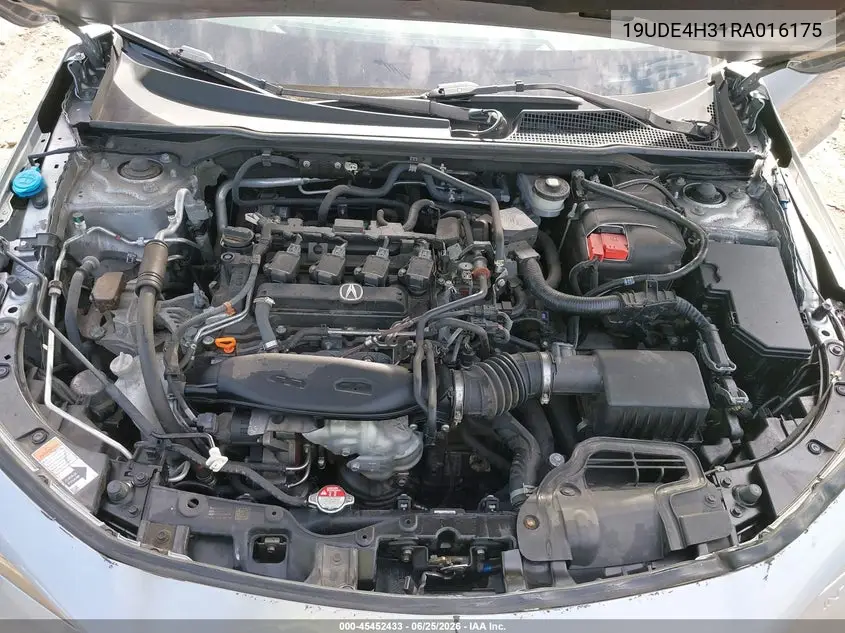2024 Acura Integra A-Spec VIN: 19UDE4H31RA016175 Lot: 45452433