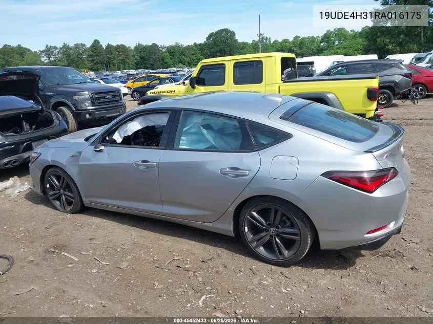 2024 Acura Integra A-Spec VIN: 19UDE4H31RA016175 Lot: 45452433