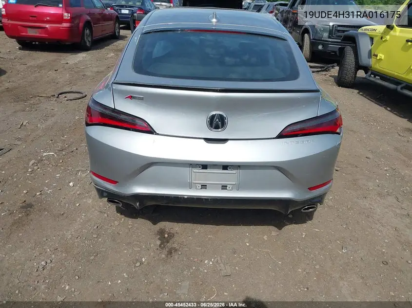 2024 Acura Integra A-Spec VIN: 19UDE4H31RA016175 Lot: 45452433
