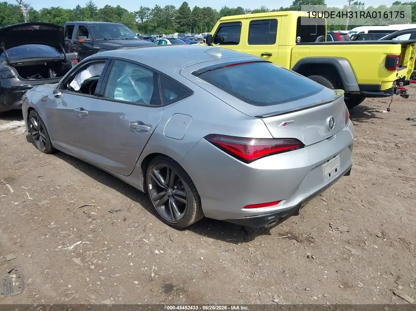 2024 Acura Integra A-Spec VIN: 19UDE4H31RA016175 Lot: 45452433