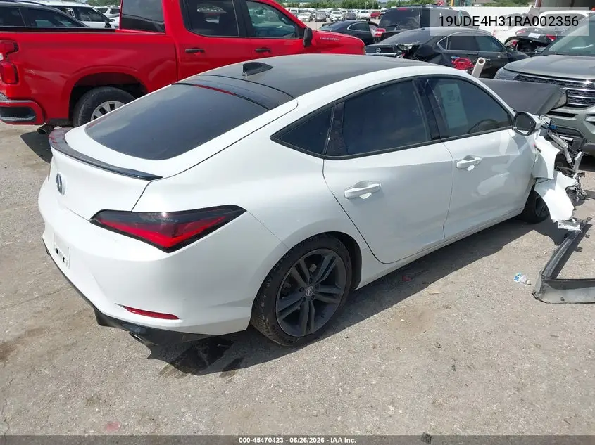 2024 Acura Integra A-Spec VIN: 19UDE4H31RA002356 Lot: 45470423