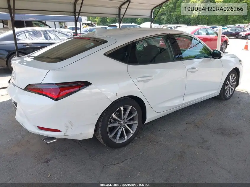 2024 Acura Integra VIN: 19UDE4H20RA026266 Lot: 45476006